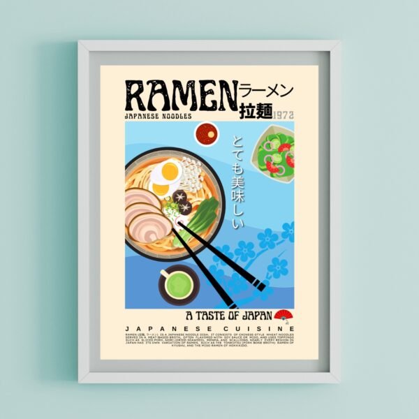 Ramen Blue Poster (Japanese) - Image 3